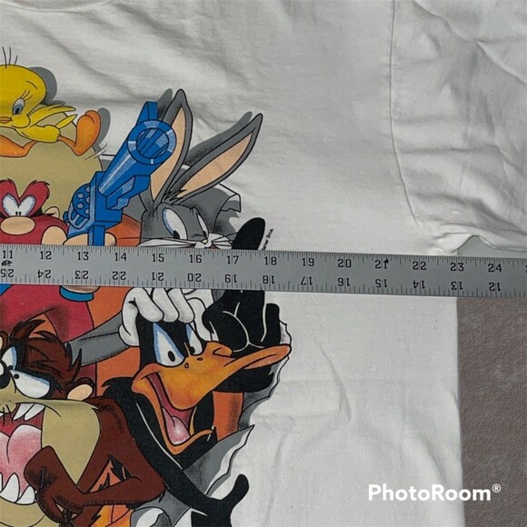 Vintage 1993 Looney Tunes Warner Bros Gang/squad  T Shirt Single Stitch XL - Picture 7 of 12